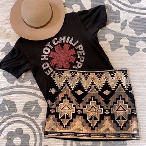 Express sequin mini skirt size medium